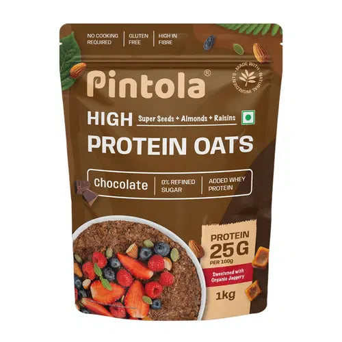 Get 24g High Protein OATS 1kg, Dark Chocolate
Pouch (1 kg)