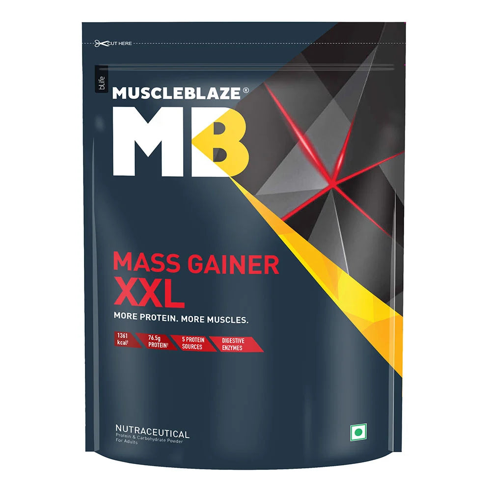 MuscleBlaze Mass Gainer XXL with Complex Carbs and Proteins in 3:1 ratio